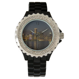 Reloj De Pulsera Esquina nocturna Chicago Pano