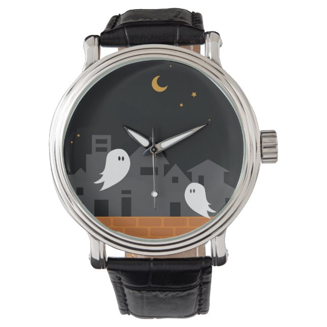 Reloj De Pulsera Esquivo personalizado de horror de halloween, ciud (Anverso)