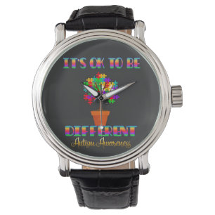 Reloj De Pulsera Está bien ser consciente del autismo diferente