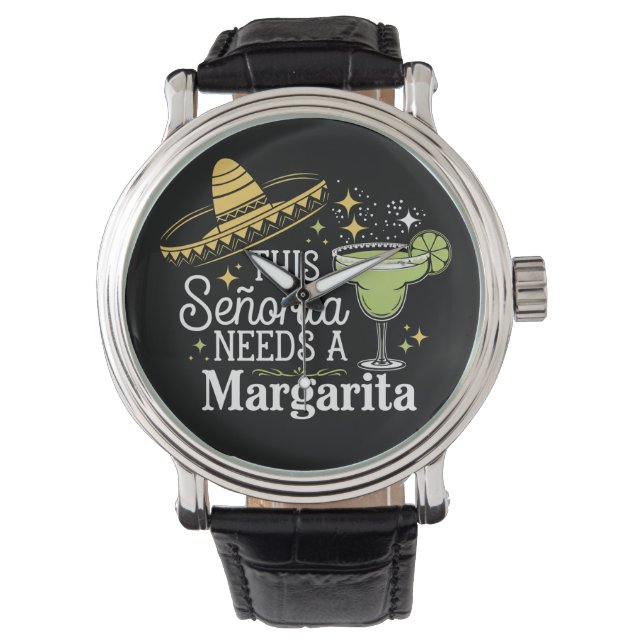 Reloj De Pulsera Esta señorita Necesita Una Margarita Cinco De Mayo (Anverso)
