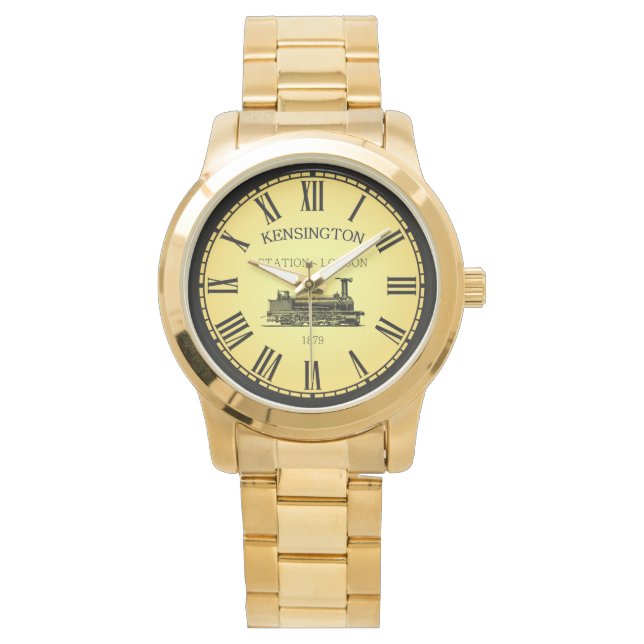 Reloj De Pulsera Estación Kensington ~ Londres Inglaterra ~ 1879 ~ (Anverso)