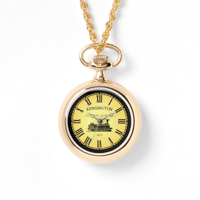 Reloj De Pulsera Estación Kensington ~ Londres Inglaterra ~ 1879 ~ (Anverso)