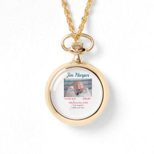 Reloj De Pulsera Estadísticas de nacimiento de bebé agregar nombre