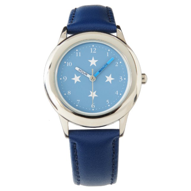 Reloj De Pulsera Estados Federados de Micronesia Bandera (Anverso)