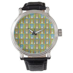 Reloj De Pulsera Estallido-Arte tocante del dibujo animado del