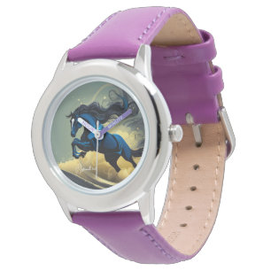 Reloj De Pulsera Estallido negro de fantasía en el desierto