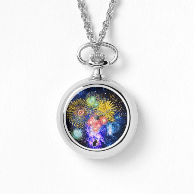Reloj De Pulsera Estallidos de fuegos artificiales (Anverso)