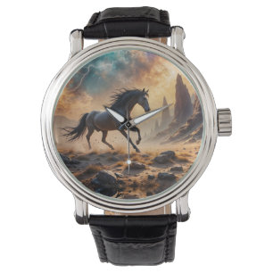 Reloj De Pulsera Estallión del desierto salvaje Stallion Nebula rel