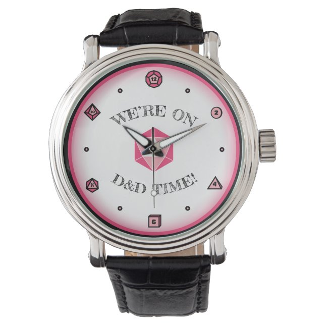 Reloj De Pulsera Estamos en D&D Time - PINK (Anverso)
