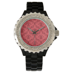 Reloj De Pulsera Estampado de flores del damasco