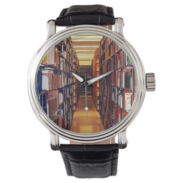 Reloj De Pulsera Estantes de bibliotecas (Anverso)