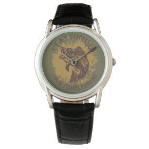 Reloj De Pulsera Estar centrado   Pescado negro