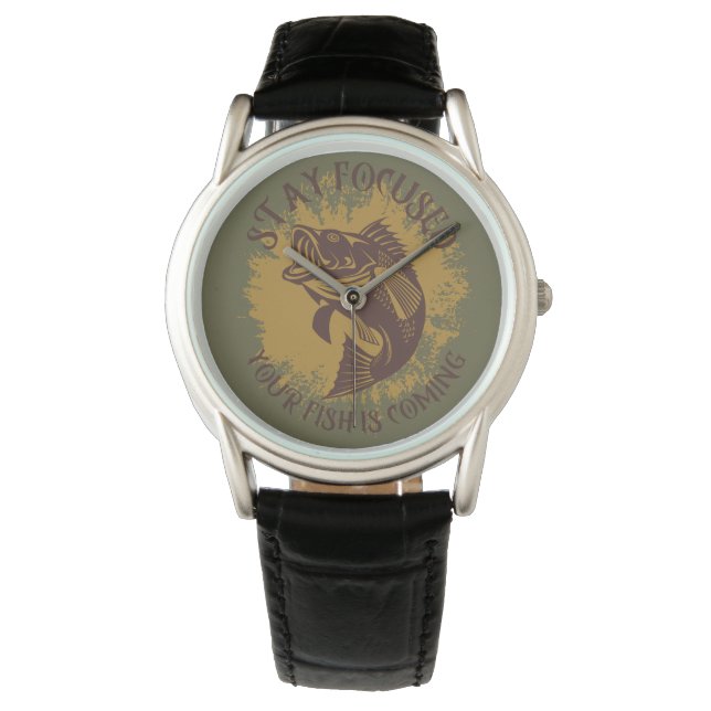 Reloj De Pulsera Estar centrado | Pescado negro (Anverso)