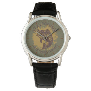 Reloj De Pulsera Estar centrado   Pescado negro