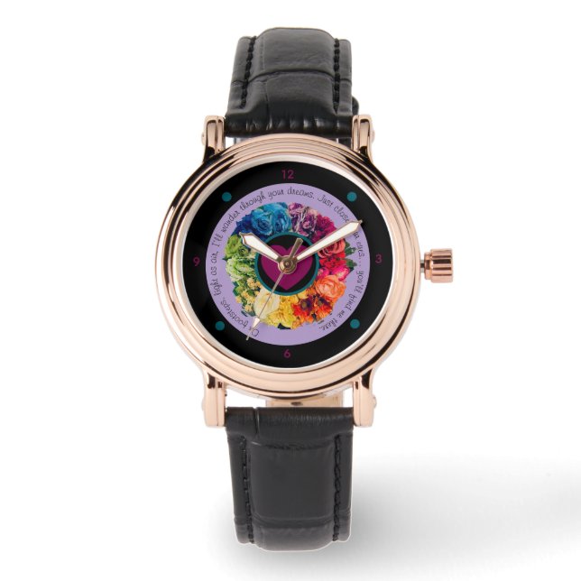 Reloj De Pulsera Estaré allí Floral Watch (Anverso)