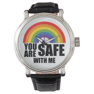 Reloj De Pulsera Estás Seguro Conmigo Orgullo Arcoíris LGBTQ 