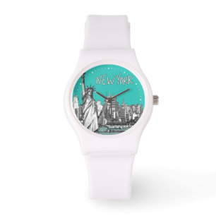 Reloj De Pulsera Estatua de la Libertad Moderna de Nueva York