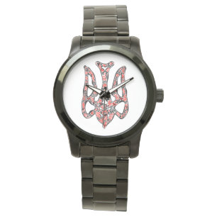 Reloj De Pulsera Estilizado trident tryzub, emblema nacional de Ucr