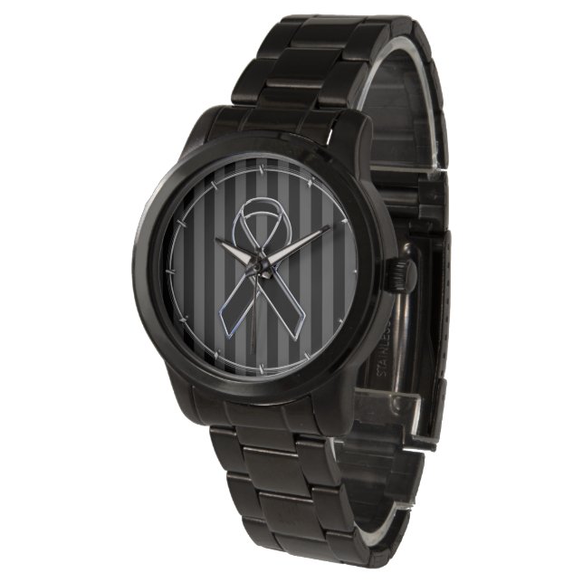 Reloj De Pulsera Estilizar las bandas verticales de la cinta negra (Angular)