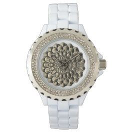 Reloj De Pulsera Estilo 3D Clásico Mandala Patrón floral