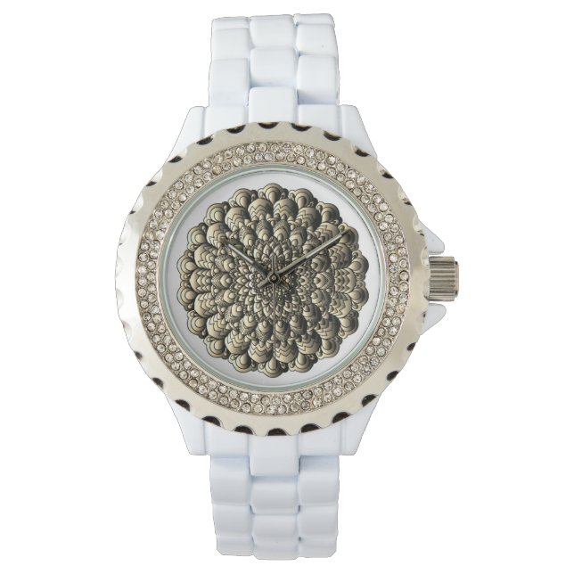 Reloj De Pulsera Estilo 3D Clásico Mandala Patrón floral (Anverso)