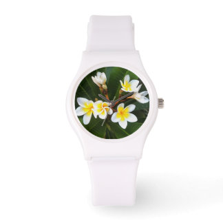 Reloj De Pulsera Estilo artístico de clúster de flor frangipano