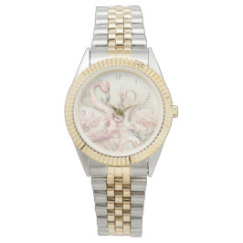 Reloj De Pulsera Estilo Chic Flamenco Monograma Personalizado