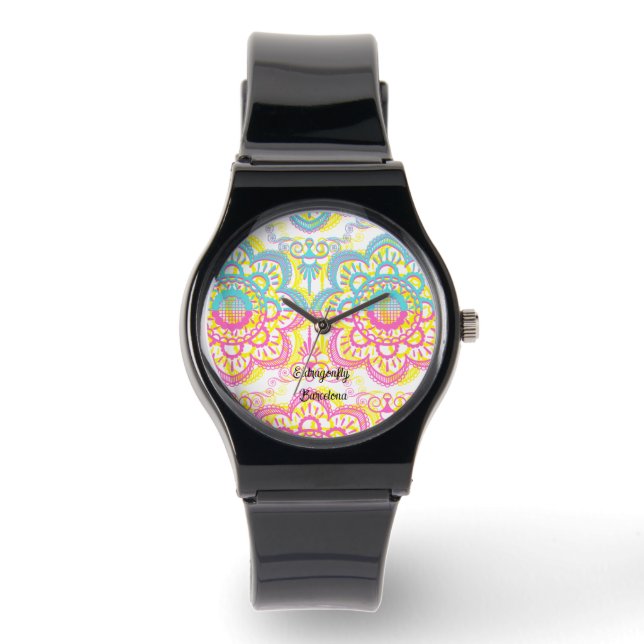 Reloj De Pulsera Estilo de arte callejero español; diseño 2 (Anverso)