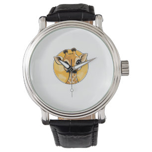 Reloj De Pulsera Estilo de Personalizado de dibujo de jirafa cutáne