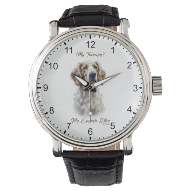 Reloj De Pulsera Estilo de vida del Setter Inglés (Anverso)