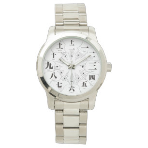 Reloj De Pulsera Estilo kanji MANGA de Japón [cara blanca 2]