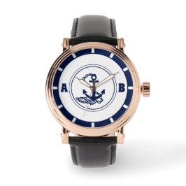 Reloj De Pulsera Estilo marinero deportivo, inicial Personalizado, 