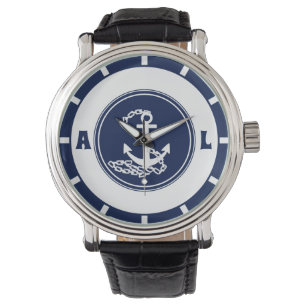Reloj De Pulsera Estilo marinero deportivo, iniciales Personalizado