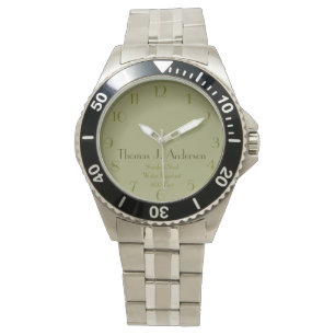 Reloj De Pulsera Estilo militar personalizado verde
