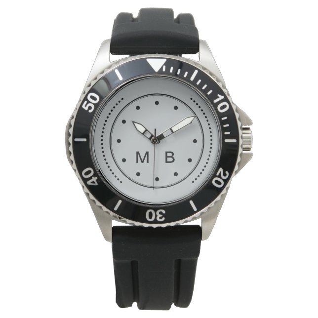 Reloj De Pulsera Estilo monograma masculino (Anverso)