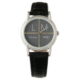 Reloj De Pulsera estilo negro personalizado