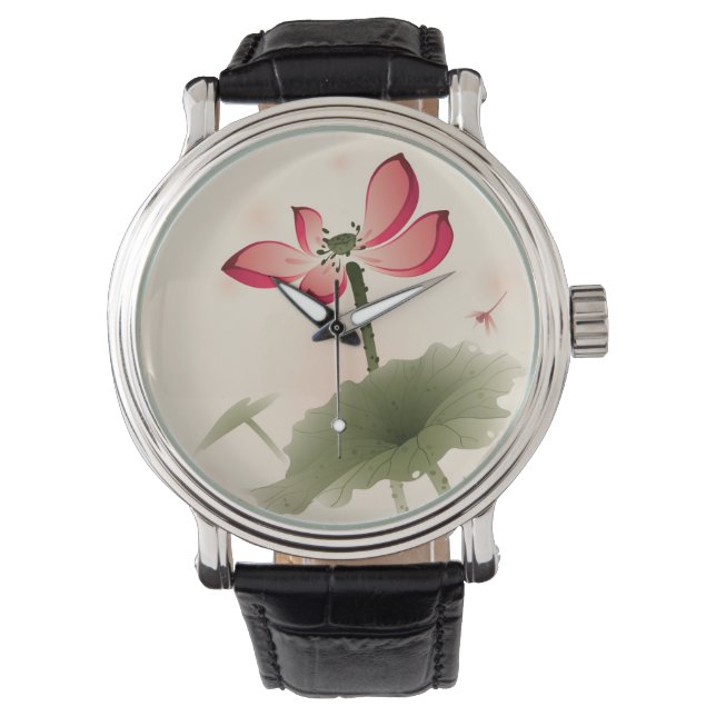Reloj De Pulsera Estilo oriental Lotus (Anverso)