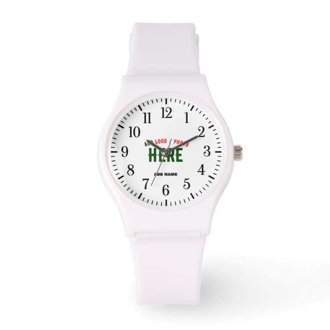RELOJ DE PULSERA ESTILOSO MODERNO PERSONALIZABLE BLANCO VERIFICADO  (Anverso)