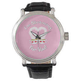 Reloj De Pulsera Estoy al vapor para ti Valentine Teacups eWatch