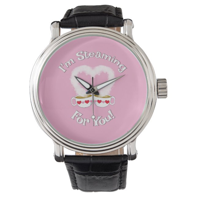 Reloj De Pulsera Estoy al vapor para ti Valentine Teacups eWatch (Anverso)