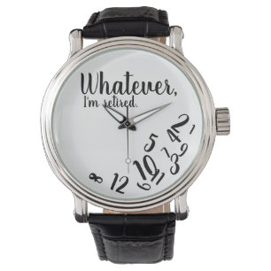 Reloj De Pulsera Estoy jubilado Gracioso Jubilación Simple Blanco