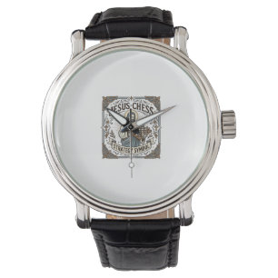 Reloj De Pulsera Estrategia de Ajedrez de Jesús Símbolo Estrategia 