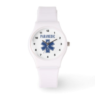 Reloj De Pulsera Estrella azul del paramédico de la vida