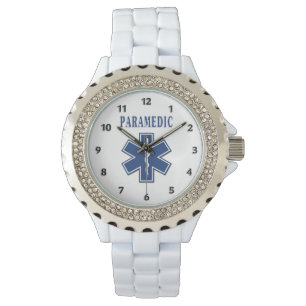 Reloj De Pulsera Estrella azul del paramédico de la vida