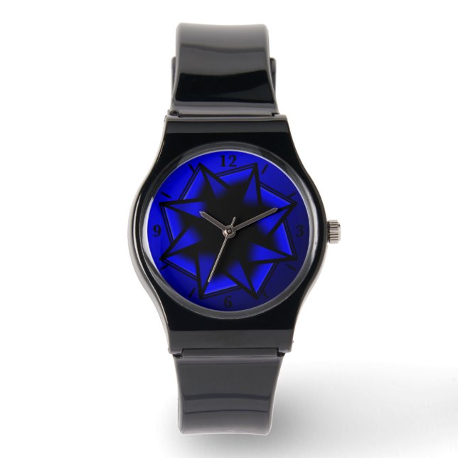 Reloj De Pulsera Estrella azul gradiente azul (Anverso)