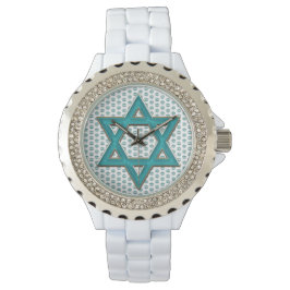 Reloj De Pulsera Estrella azul metálica de David