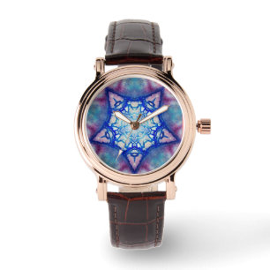 RELOJ DE PULSERA ESTRELLA AZUL ROJA ABSTRACTA