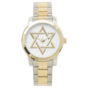 Reloj De Pulsera Estrella de David de oro