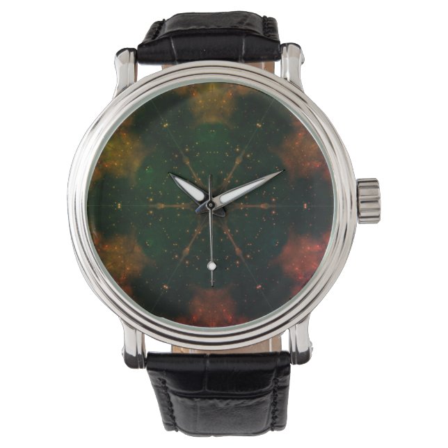 Reloj De Pulsera Estrella de Mandala Cósmica Profunda Kaleidoscope  (Anverso)