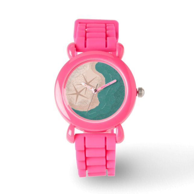 Reloj De Pulsera Estrella de mar en la playa (Anverso)